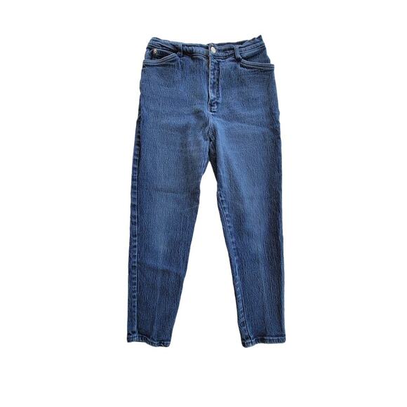 Vintage Sierra West High Rise 80's 90's Tapered Mom Jeans Dark Wash Size 13/14 - Picture 1 of 6